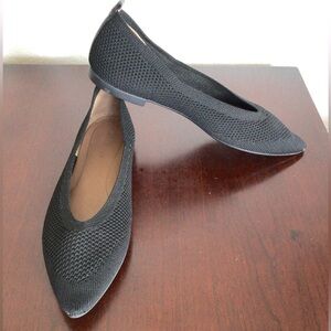 Everlane Black Re Knit The 40 Hour Ballet Flat Shoes